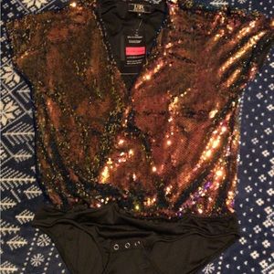 Multicolor Sequin Body Suit
